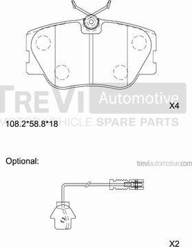 Trevi Automotive PF1397 - Kit de plaquettes de frein, frein à disque cwaw.fr