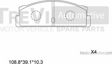 Trevi Automotive PF1345 - Kit de plaquettes de frein, frein à disque cwaw.fr