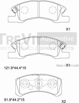 Trevi Automotive PF1340 - Kit de plaquettes de frein, frein à disque cwaw.fr