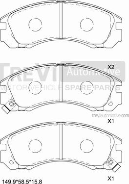 Trevi Automotive PF1341 - Kit de plaquettes de frein, frein à disque cwaw.fr