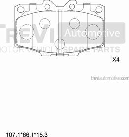 Trevi Automotive PF1348 - Kit de plaquettes de frein, frein à disque cwaw.fr