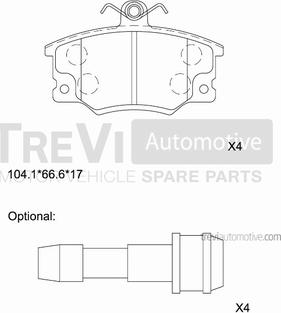 Trevi Automotive PF1355 - Kit de plaquettes de frein, frein à disque cwaw.fr