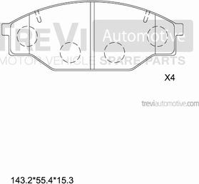 Trevi Automotive PF1351 - Kit de plaquettes de frein, frein à disque cwaw.fr