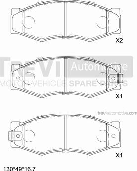 Trevi Automotive PF1352 - Kit de plaquettes de frein, frein à disque cwaw.fr