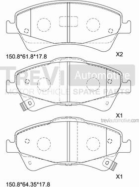 Trevi Automotive PF1369 - Kit de plaquettes de frein, frein à disque cwaw.fr