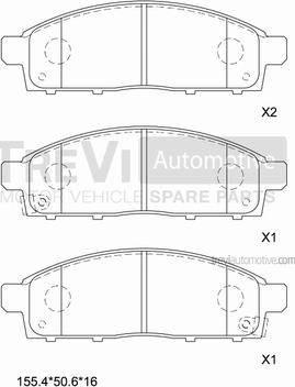 Trevi Automotive PF1361 - Kit de plaquettes de frein, frein à disque cwaw.fr