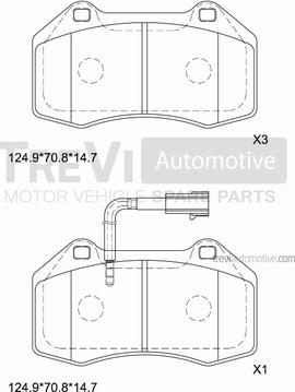 Trevi Automotive PF1363 - Kit de plaquettes de frein, frein à disque cwaw.fr