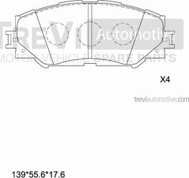 Trevi Automotive PF1301 - Kit de plaquettes de frein, frein à disque cwaw.fr