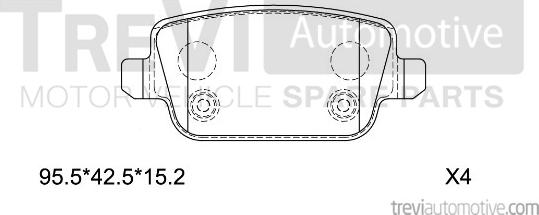 Trevi Automotive PF1310 - Kit de plaquettes de frein, frein à disque cwaw.fr