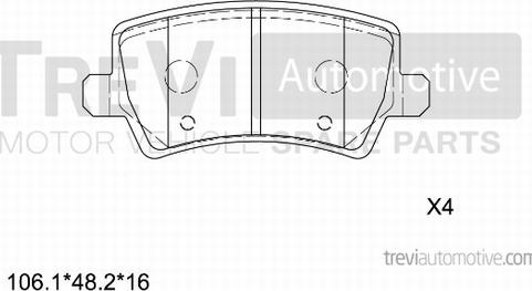 Trevi Automotive PF1311 - Kit de plaquettes de frein, frein à disque cwaw.fr