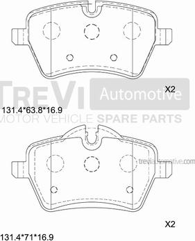 Trevi Automotive PF1389 - Kit de plaquettes de frein, frein à disque cwaw.fr