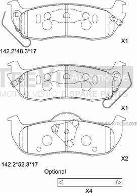 Trevi Automotive PF1385 - Kit de plaquettes de frein, frein à disque cwaw.fr