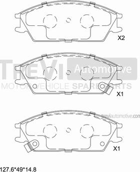 Trevi Automotive PF1386 - Kit de plaquettes de frein, frein à disque cwaw.fr