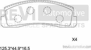 Trevi Automotive PF1324 - Kit de plaquettes de frein, frein à disque cwaw.fr