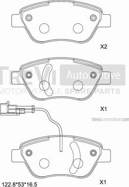 Trevi Automotive PF1321 - Kit de plaquettes de frein, frein à disque cwaw.fr