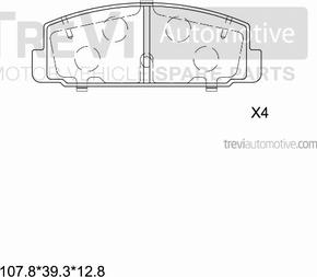 Trevi Automotive PF1328 - Kit de plaquettes de frein, frein à disque cwaw.fr