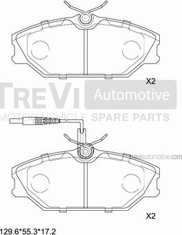 Trevi Automotive PF1377 - Kit de plaquettes de frein, frein à disque cwaw.fr