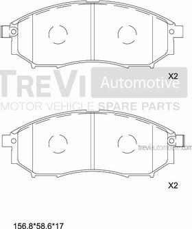 Trevi Automotive PF1295 - Kit de plaquettes de frein, frein à disque cwaw.fr