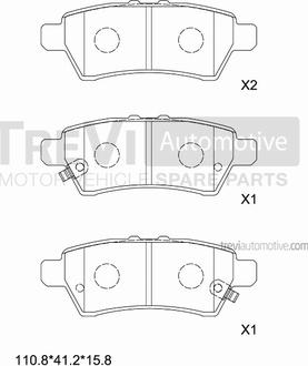 Trevi Automotive PF1296 - Kit de plaquettes de frein, frein à disque cwaw.fr