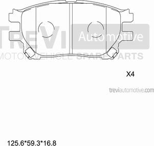 Trevi Automotive PF1290 - Kit de plaquettes de frein, frein à disque cwaw.fr