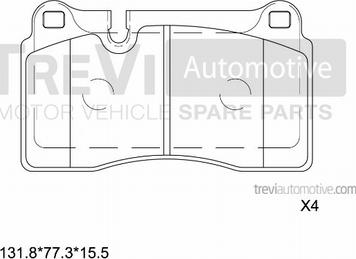 Trevi Automotive PF1293 - Kit de plaquettes de frein, frein à disque cwaw.fr