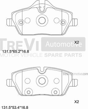 Trevi Automotive PF1248 - Kit de plaquettes de frein, frein à disque cwaw.fr