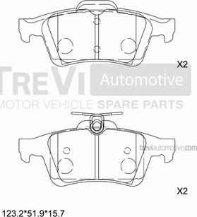 Trevi Automotive PF1255 - Kit de plaquettes de frein, frein à disque cwaw.fr