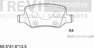 Trevi Automotive PF1257 - Kit de plaquettes de frein, frein à disque cwaw.fr