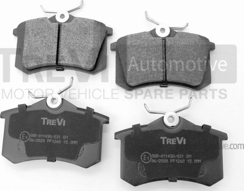 Trevi Automotive PF1260 - Kit de plaquettes de frein, frein à disque cwaw.fr