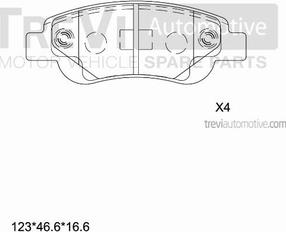 Trevi Automotive PF1261 - Kit de plaquettes de frein, frein à disque cwaw.fr