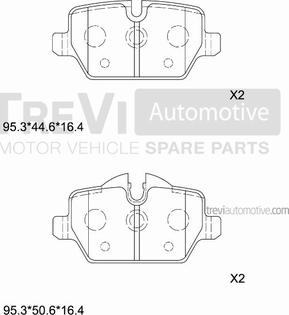 Trevi Automotive PF1267 - Kit de plaquettes de frein, frein à disque cwaw.fr