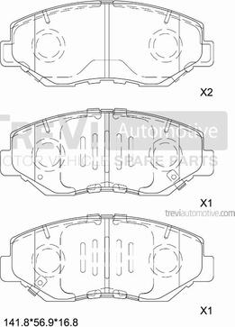 Trevi Automotive PF1214 - Kit de plaquettes de frein, frein à disque cwaw.fr