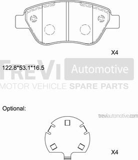 Trevi Automotive PF1218 - Kit de plaquettes de frein, frein à disque cwaw.fr