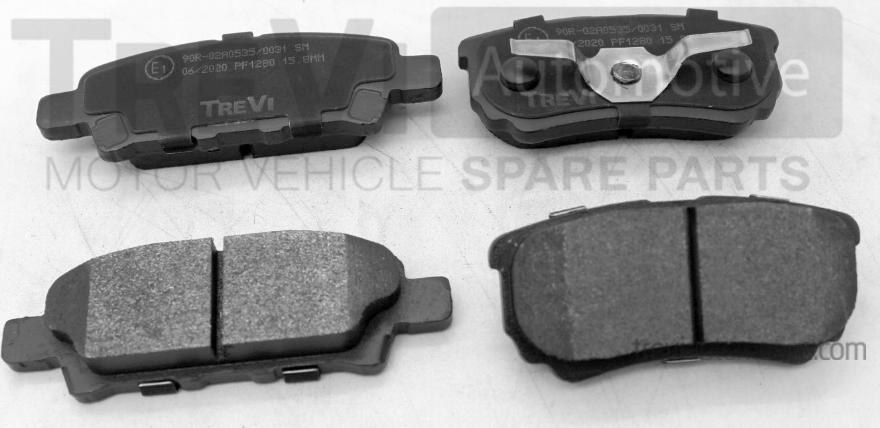 Trevi Automotive PF1280 - Kit de plaquettes de frein, frein à disque cwaw.fr