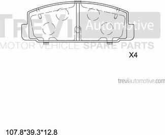 Trevi Automotive PF1238 - Kit de plaquettes de frein, frein à disque cwaw.fr