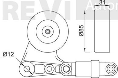 Trevi Automotive TA1400 - Tendeur de courroie, courroie trapézoïdale à nervures cwaw.fr