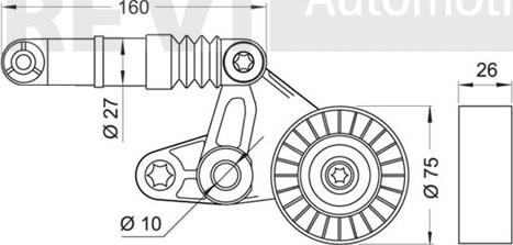 Trevi Automotive TA1685 - Tendeur de courroie, courroie trapézoïdale à nervures cwaw.fr