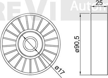 Trevi Automotive TA1134 - Poulie renvoi / transmission, courroie trapézoïdale à nervures cwaw.fr