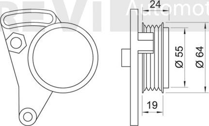 Trevi Automotive TA1170 - Poulie renvoi / transmission, courroie trapézoïdale à nervures cwaw.fr