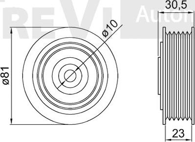 Trevi Automotive TA1812 - Poulie renvoi / transmission, courroie trapézoïdale à nervures cwaw.fr