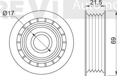 Trevi Automotive TA1362 - Poulie renvoi / transmission, courroie trapézoïdale à nervures cwaw.fr