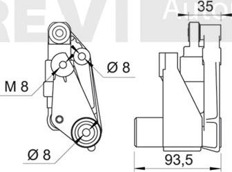 Trevi Automotive TA1217 - Tendeur de courroie, courroie trapézoïdale à nervures cwaw.fr