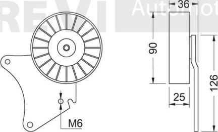 Trevi Automotive TA1224 - Poulie renvoi / transmission, courroie trapézoïdale à nervures cwaw.fr