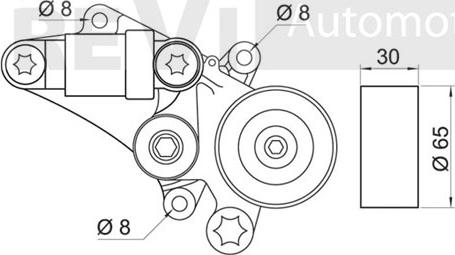 Trevi Automotive TA1731 - Tendeur de courroie, courroie trapézoïdale à nervures cwaw.fr