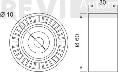 Trevi Automotive TA2055 - Poulie renvoi / transmission, courroie trapézoïdale à nervures cwaw.fr