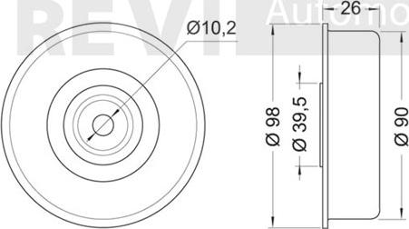 Trevi Automotive TD1438 - Poulie renvoi / transmission, courroie de distribution cwaw.fr