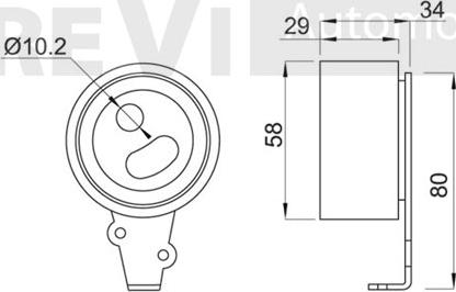 Trevi Automotive TD1421 - Poulie-tendeur, courroie de distribution cwaw.fr