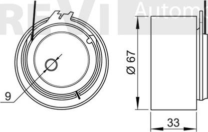 Trevi Automotive TD1594 - Poulie-tendeur, courroie de distribution cwaw.fr