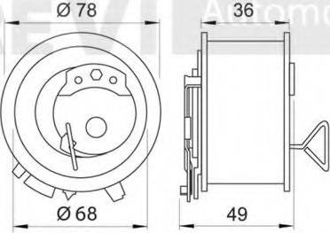 Trevi Automotive TD1559 - Poulie-tendeur, courroie de distribution cwaw.fr