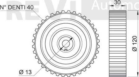 Trevi Automotive TD1645 - Poulie renvoi / transmission, courroie de distribution cwaw.fr